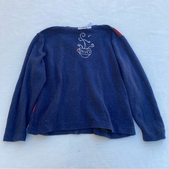 CROFT & BARROW | Winter Sweater Zip Knit Jacket with Snowflake - Picture 13 of 16